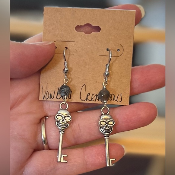 Handmade Skeleton Earrings - Picture 1 of 1